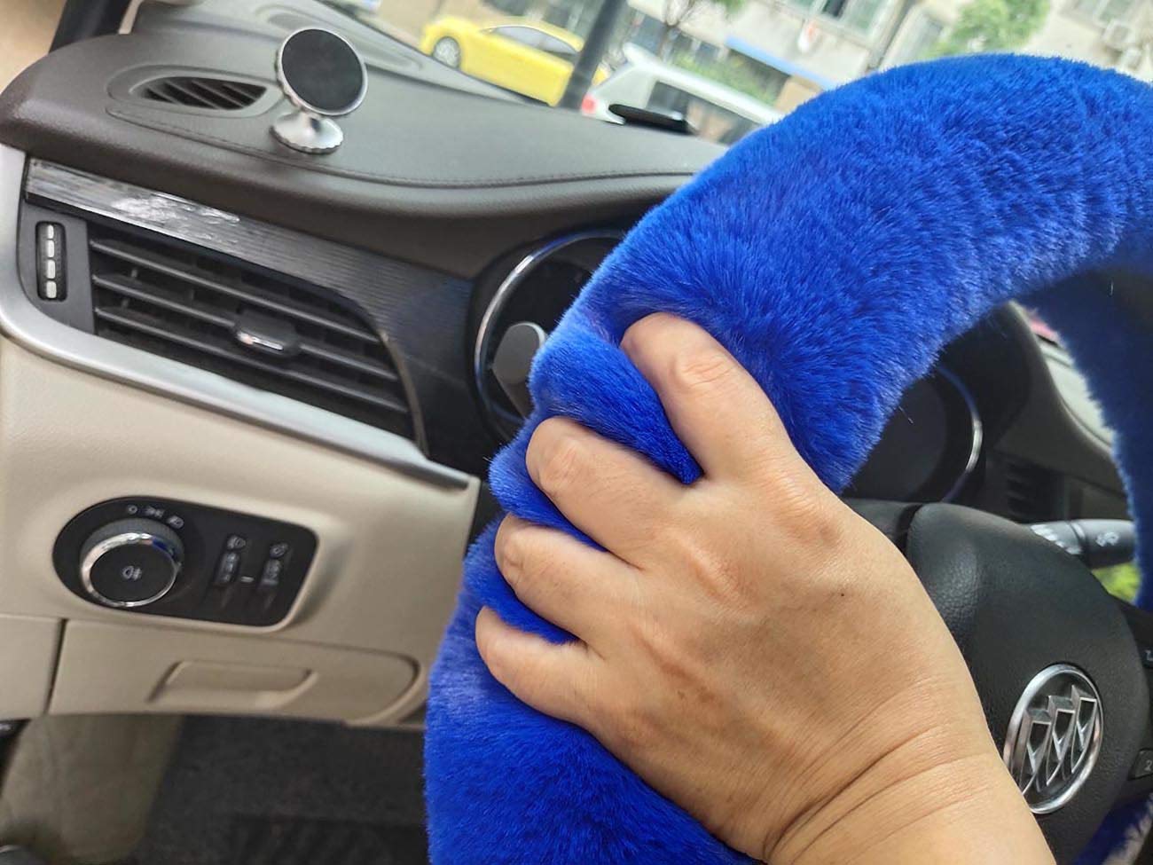 Universal Winter Warm Fluffy Faux Fur Steering Wheel Cover Set - 3pcs (Leopard Print) with Gear Shift & Brake Covers | Soft Plush Car Accessories for Cold Weather Driving Comfort