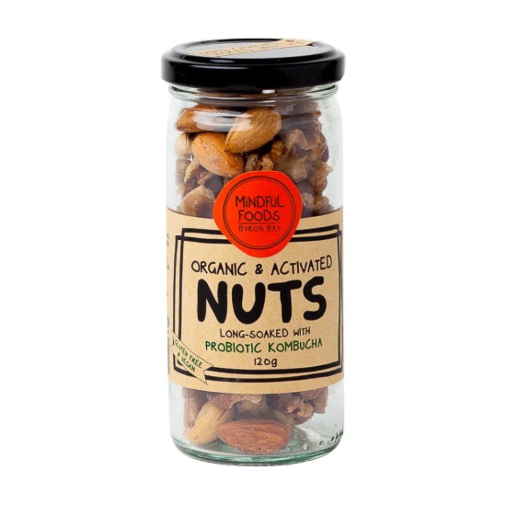 Organic & Activated Mixed Nuts - Mindful Foods 110g | Healthy Snack for Work, Travel & Keto Diet | Gluten-Free & Non-GMO