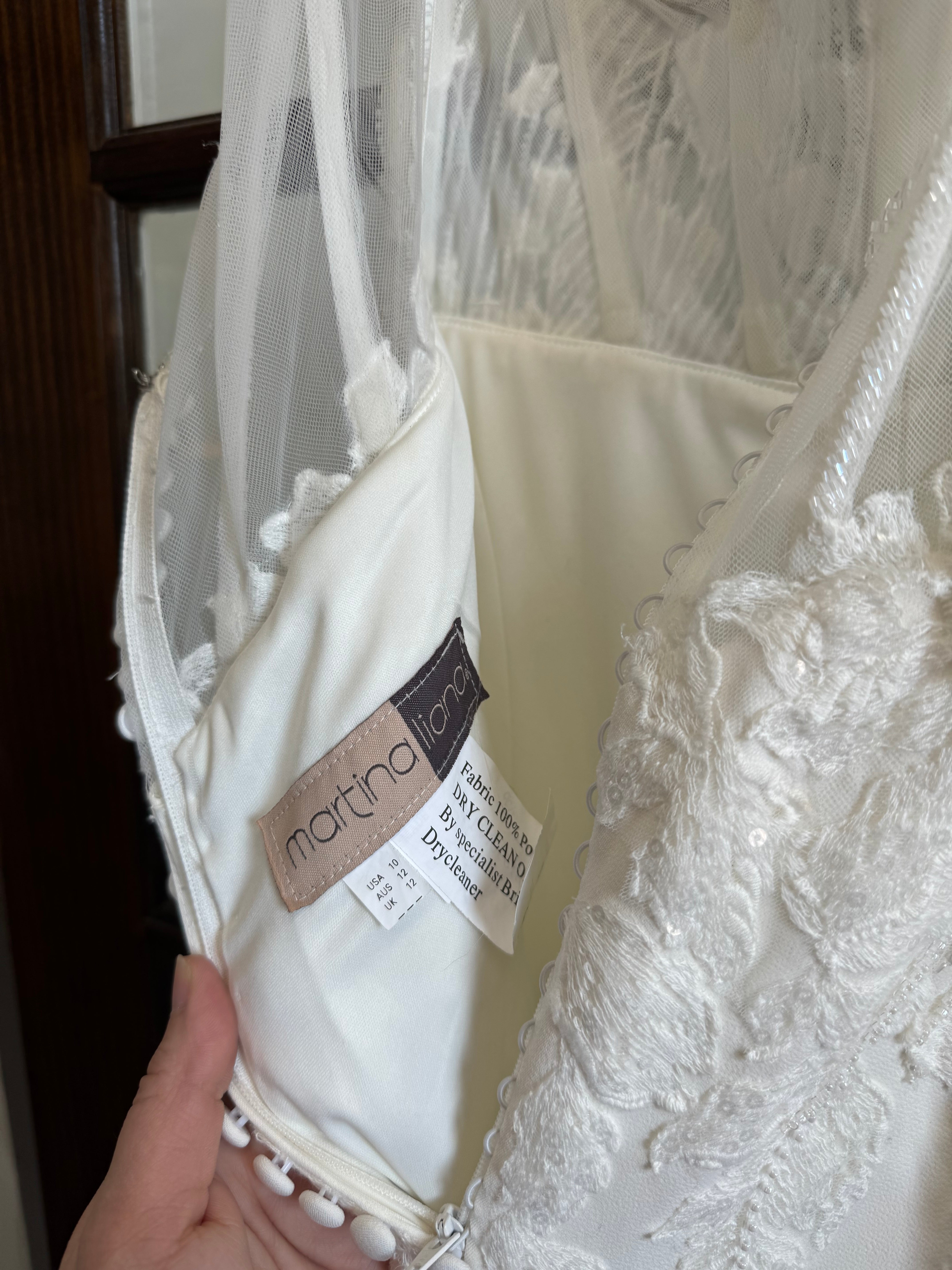 Martina Liana 1390 Wedding Dress - Elegant A-Line Lace Bridal Gown for Church Ceremony & Formal Reception