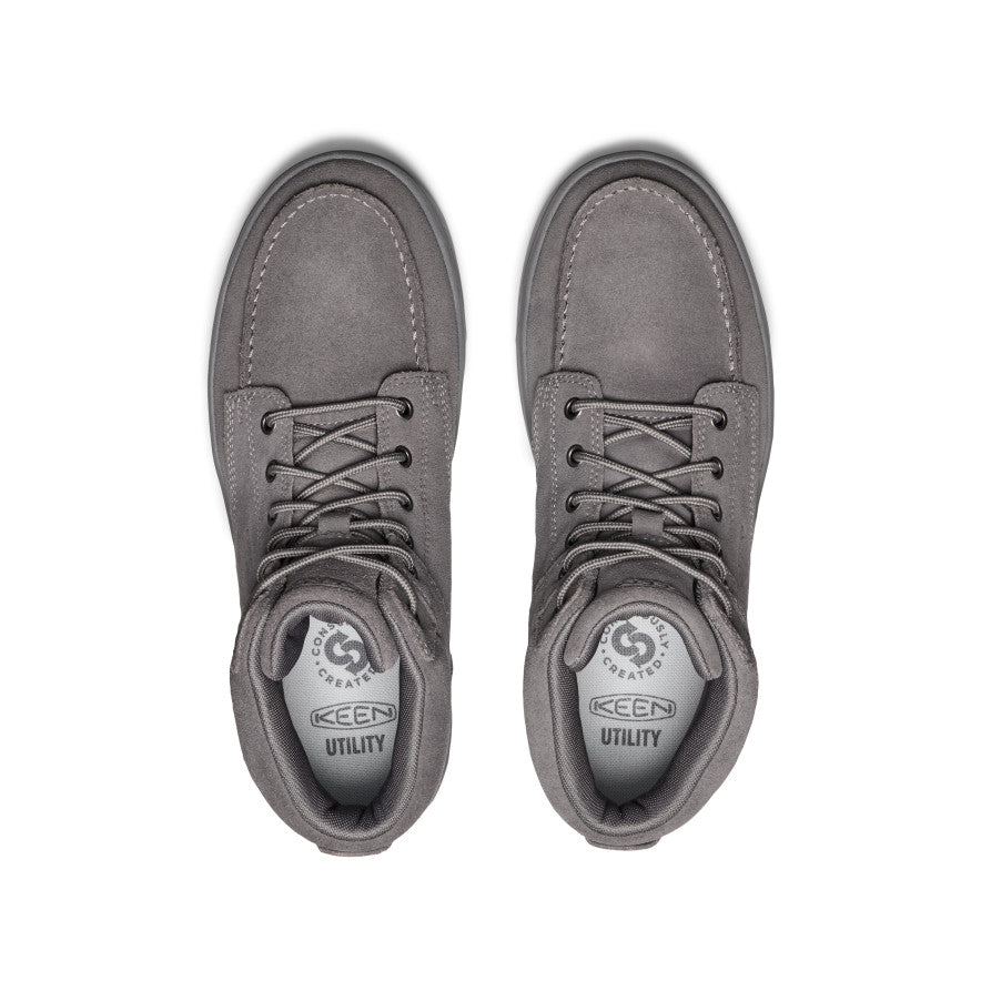 Men's Gibson Soft Toe Work Boots - Steel Grey Leather Safety Shoes for Construction & Outdoor Work | Durable Comfort for Job Sites & Hiking