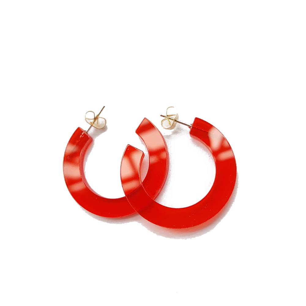 Transparent Acrylic Round Charm Earrings for Women - Candy Color Dangle Earrings | Perfect for Parties, Weddings & Everyday Fashion Accessories