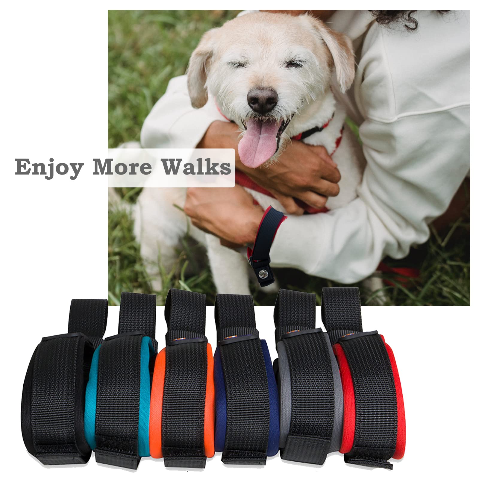 **Hands-Free Adjustable Dog Leash Wrist Strap - Secure Velcro Safety Strap for Retractable Dog Leashes (Gray) - Perfect for Walking, Jogging & Outdoor Adventures**