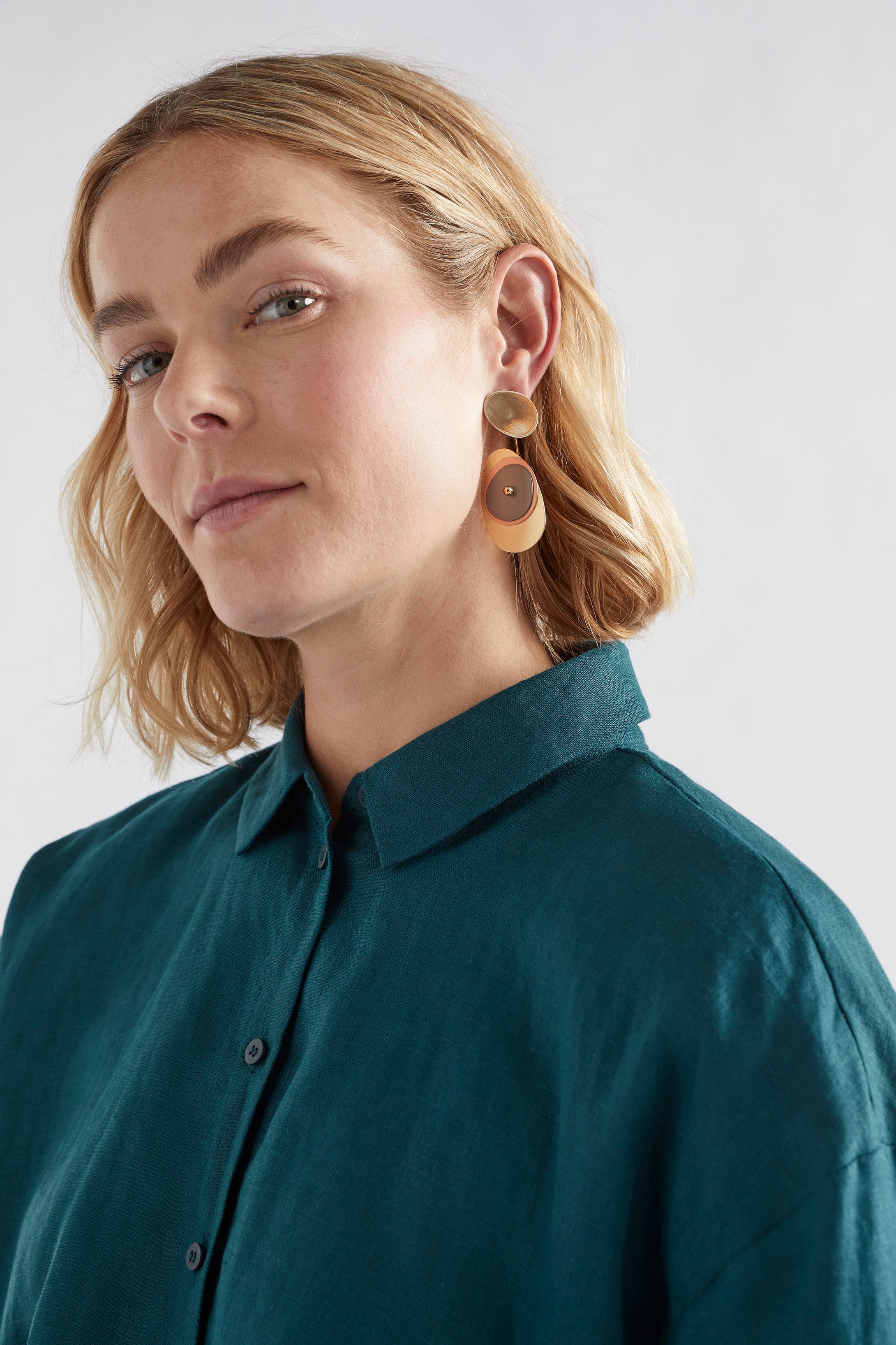 Orb Earrings for Women - Minimalist Gold Hoop Earrings - Dainty Circle Stud Earrings for Everyday Wear - Perfect for Work, Parties & Casual Outfits