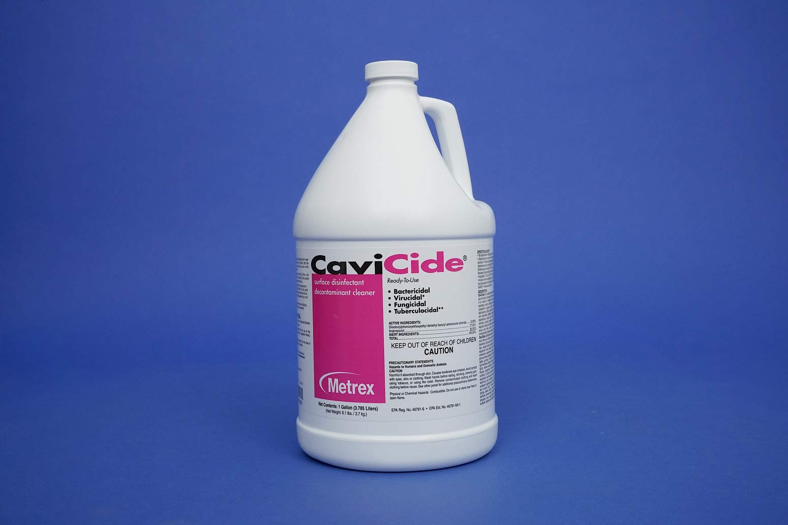 CaviCide Disinfectant Cleaner - 1 Gallon Bottle (4 Pack/Case) | EPA-Registered Hospital-Grade Surface Sanitizer for Medical, Dental & Home Use | Kills Viruses, Bacteria & Germs | Ideal for Clinics, Offices & Schools