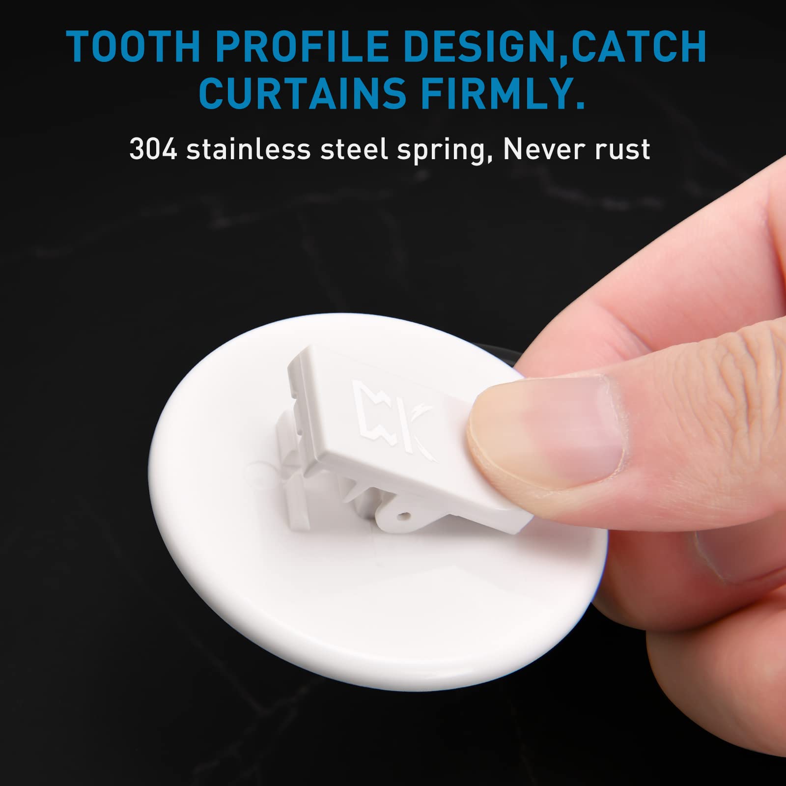 Kitosun Waterproof Shower Curtain Clips - 8PCS White Bathroom Shower Liner Clips to Prevent Water Splash, Block Wind & Ensure Privacy - Ideal for Bathtub, RV & Home Shower Use