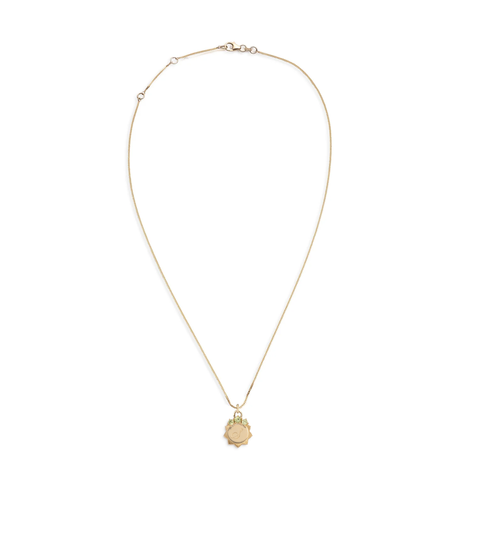 Engravable Birthstone Pendant Necklace - Diamond Cut Curb Chain Jewelry for Women | Perfect Gift for Birthday, Anniversary & Mother's Day