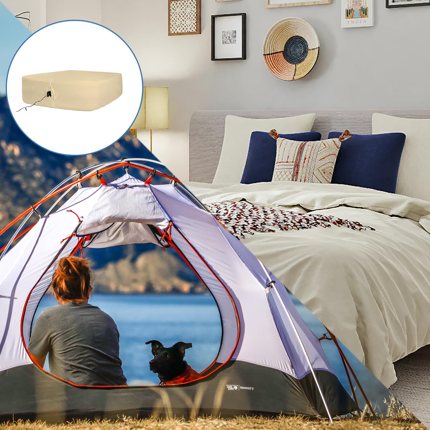 Bedecor Twin Size Air Mattress Sheets - Super Soft & Breathable Removable Fitted Sheet with Deep Pocket (21