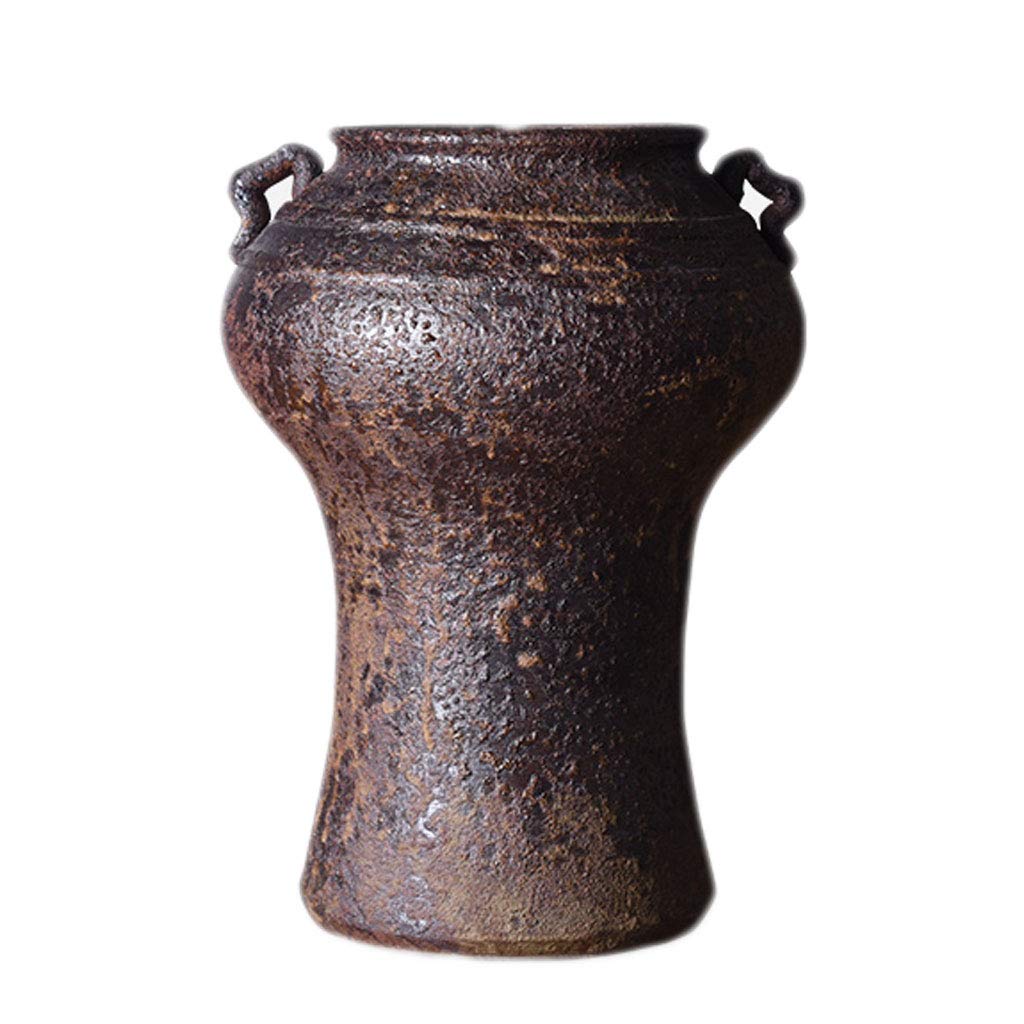 Vintage Ceramic Vase - Handcrafted Stone Pottery Jar for Home Decor, Countertop Zen Ornament, Boho Farmhouse Style (Style One) | Perfect for Living Room, Bedroom, Office & Wedding Centerpiece Decorations