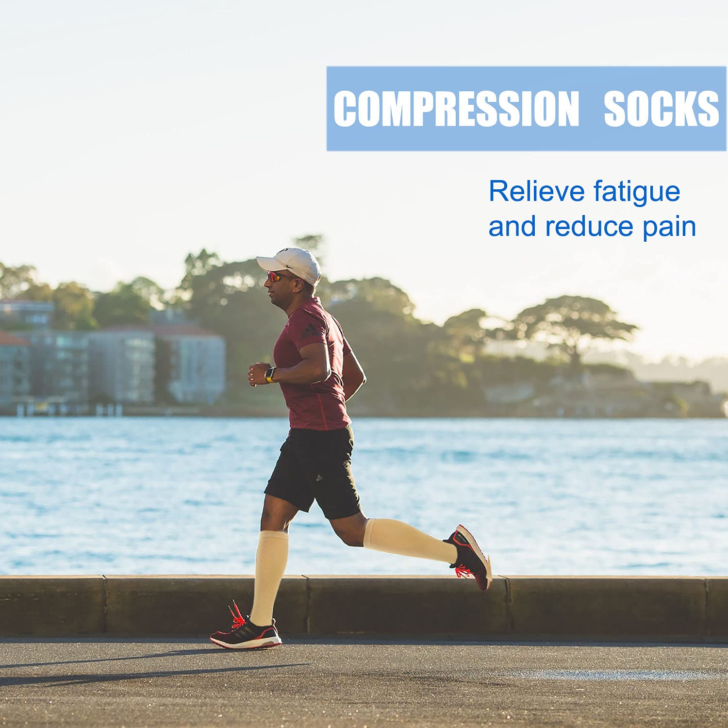 Aoliks Compression Socks for Women & Men - 4 Pairs Medical Grade Support Socks for Nurses, Running, Travel & Varicose Vein Relief - Perfect for Workouts, Long Flights & All-Day Wear