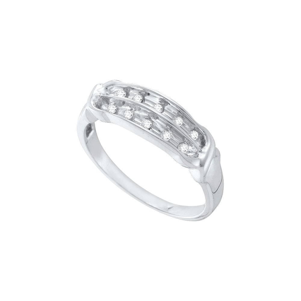 1/8 Carat Total Weight Diamond Women's Cluster Band Ring - Perfect for Weddings, Anniversaries & Special Occasions