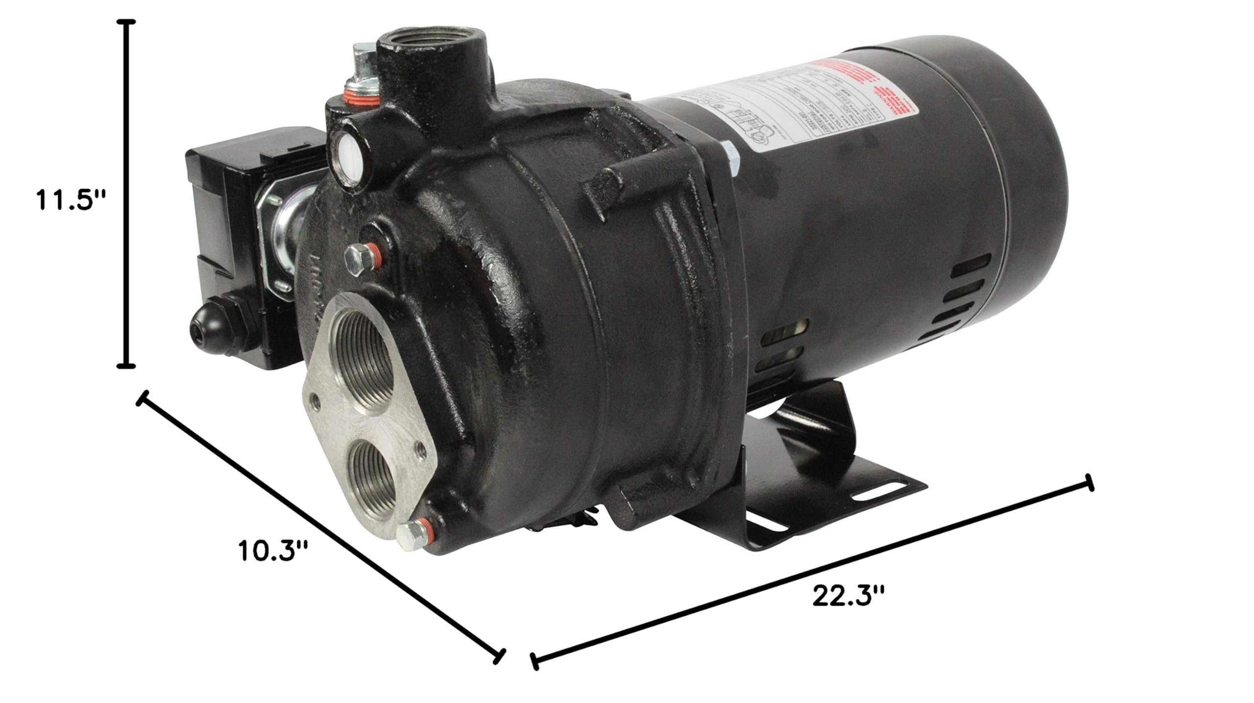 WAYNE CWS50-1/2 HP Cast Iron Convertible Jet Well Pump - 408 GPH Heavy Duty Water Pump for Home, Farm & Irrigation - Reliable Deep Well & Shallow Well Water Supply Solution