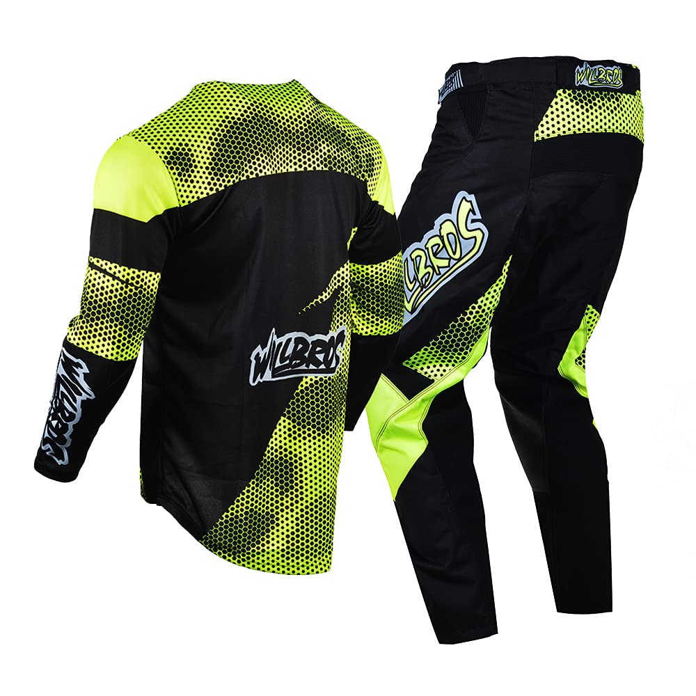 MX Jersey & Pant Combo - Men's Motocross Gear Set for Cycling, Motorcycle & Dirt Bike Racing - Breathable Offroad Racewear for Mountain Biking & Trail Riding - Perfect for Motocross Competitions & Outdoor Adventures