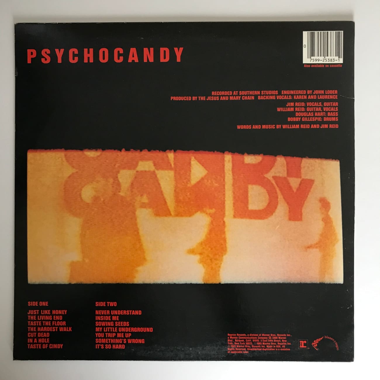 The Jesus and Mary Chain - Psycho Candy (1985 Original Vinyl LP) | Limited Edition Promo 9 25383 1 | Perfect for Vinyl Collectors & Alternative Rock Fans