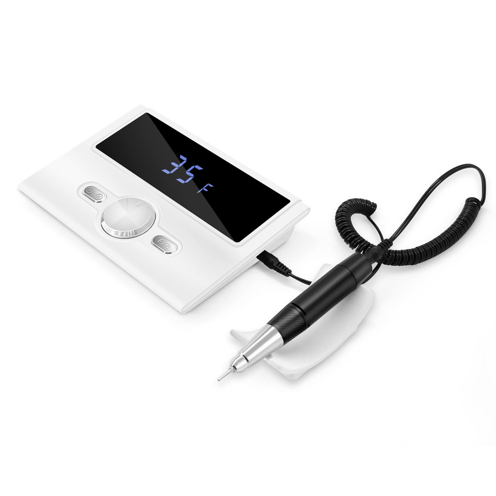 Professional Electric Nail Drill Machine 35000RPM with Foot Pedal & LCD Display - Acrylic Nail File for Manicure, Pedicure & Toenails - Perfect for Salon, Home & DIY Nail Art