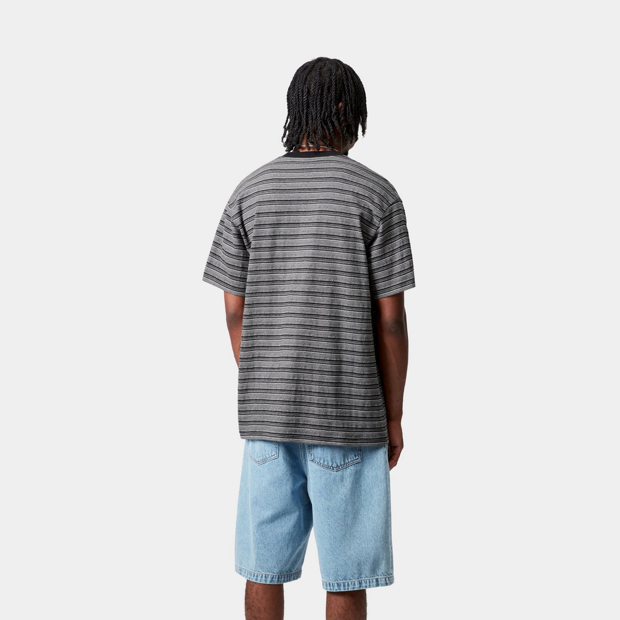 Gellar Stripe Pocket T-Shirt for Men - Soft Cotton Casual Tee with Chest Pocket | Black | Perfect for Everyday Wear, Work & Weekend Outfits