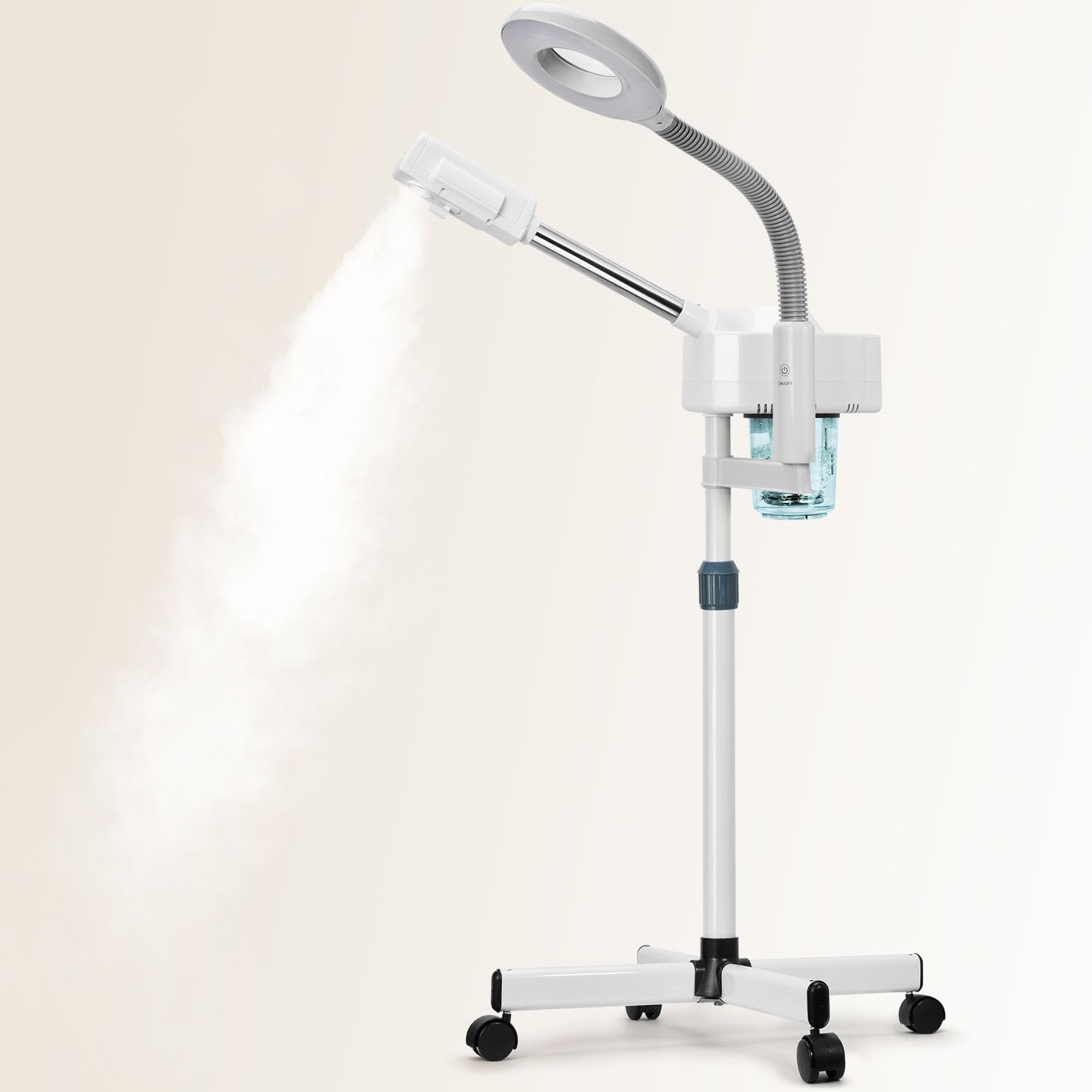 Professional 2-in-1 Facial Steamer with 5X Magnifying Lamp & Adjustable Hot Mist Nozzle - Ozone Steam Machine for Home Spa, Beauty Salon & Esthetician Use - Perfect for Deep Cleansing, Blackhead Removal & Skin Hydration