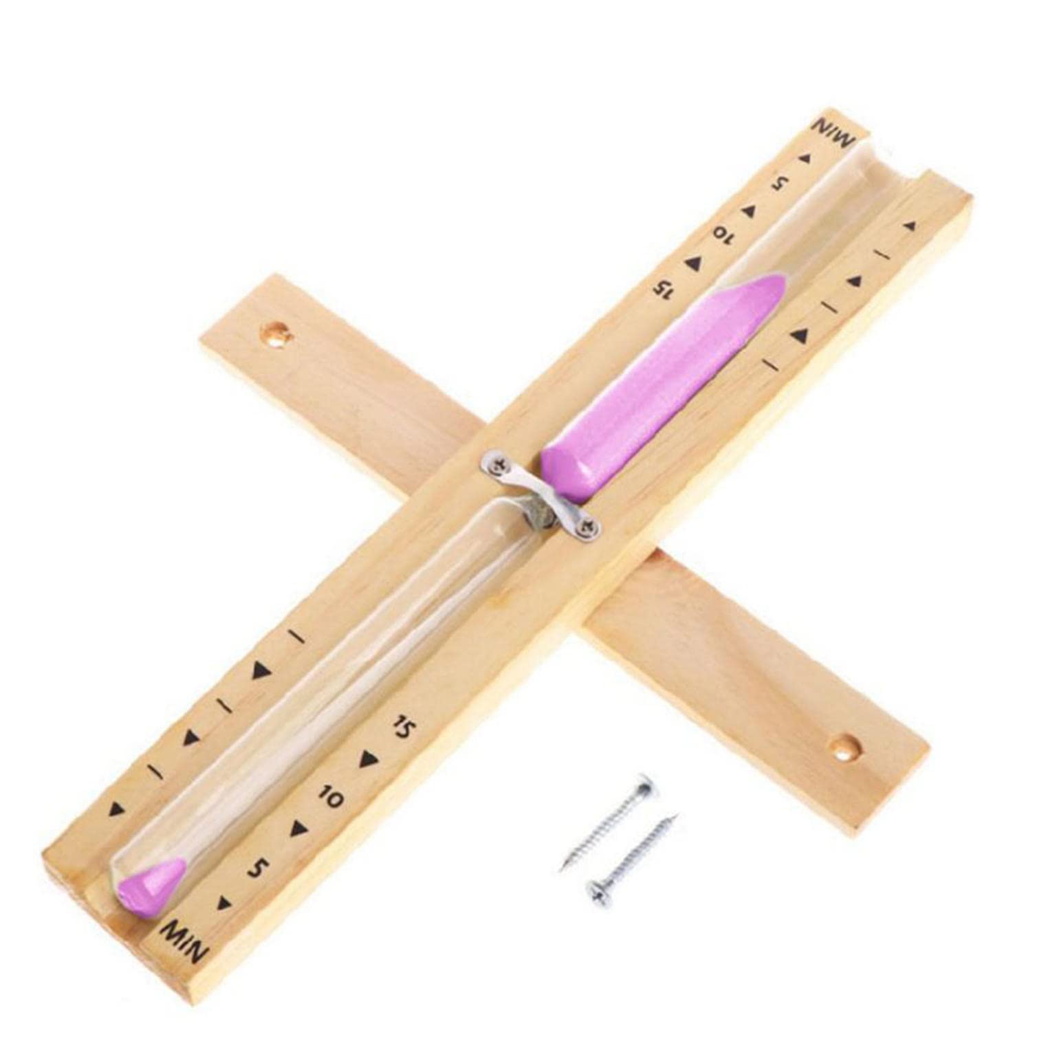 Wooden Sand Timer - 15 Minute Hourglass Clock for Sauna, Kitchen & Bathroom | Wall Mounted Rotating Sandglass Timer for Meditation, Yoga & Relaxation | Perfect Home Decor & Unique Gift Idea