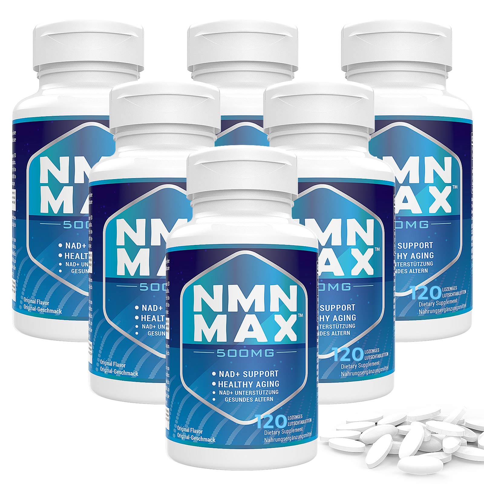 Premium NMN Supplement 500mg - Fast-Acting Sublingual Nicotinamide Mononucleotide for NAD+ Boost | Anti-Aging Cellular Repair & Immune Support | 720 Lozenges for Daily Wellness & Longevity