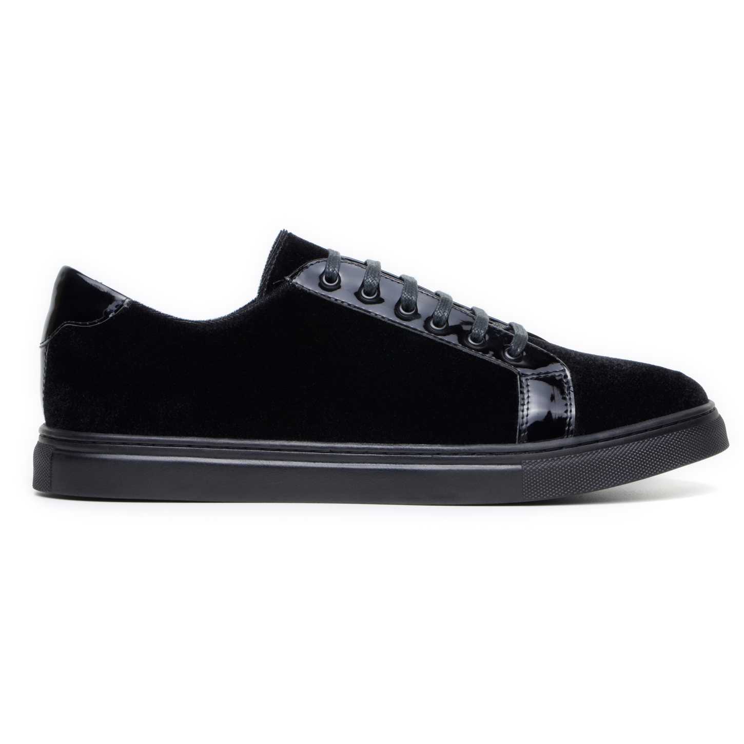 Belvedere Teo Black Velvet & Patent Leather Sneakers for Men - Stylish Casual & Dress Shoes for Work, Parties & Everyday Wear