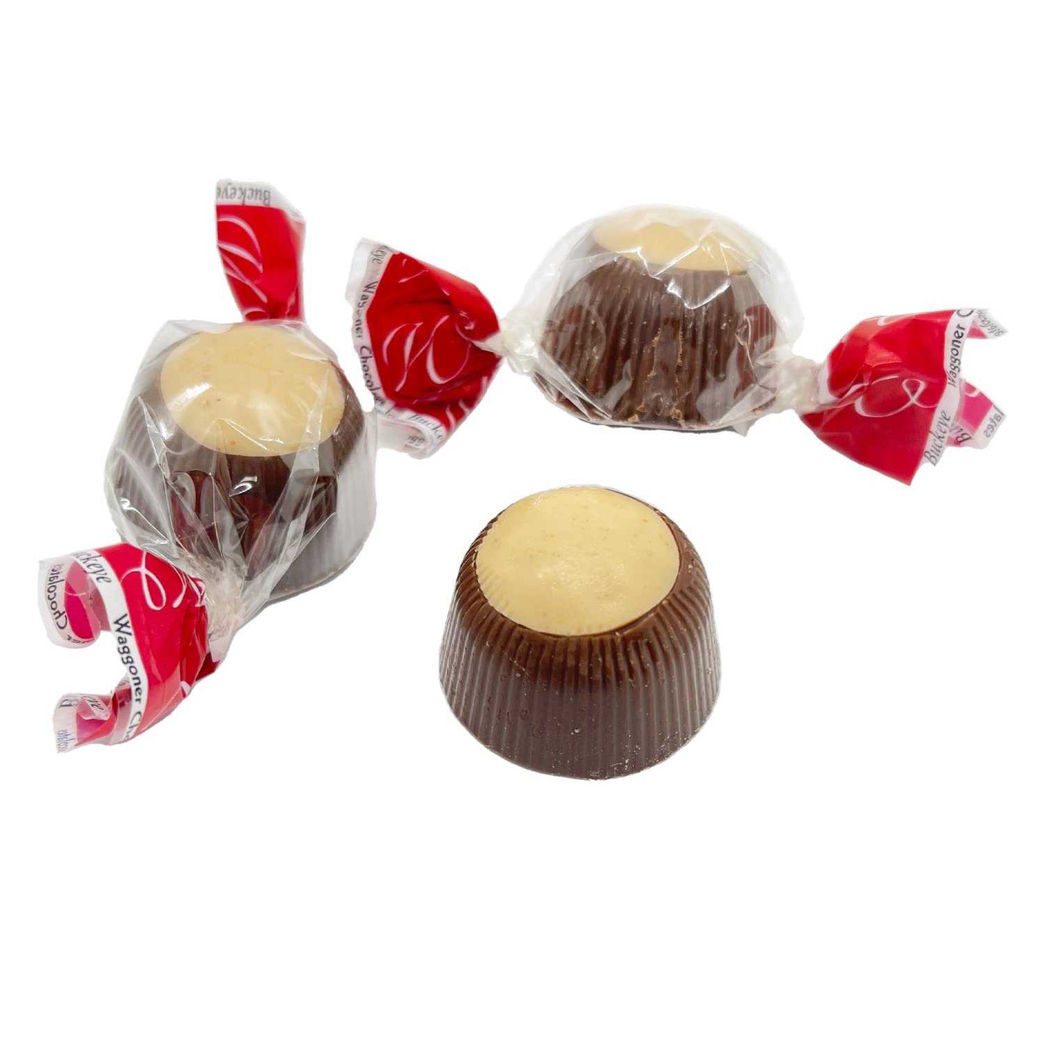 Ohio Made Waggoner Chocolate Buckeyes - Milk Chocolate & Peanut Butter Candy (1 lb Bulk Bag) | Perfect for Gifts, Parties & Holiday Treats | Handcrafted in USA