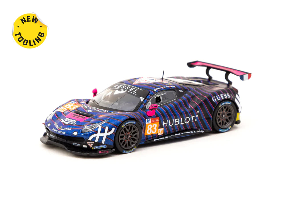 Tarmac Works 1:64 Scale Ferrari 488 GTE Diecast Model Car - 24 Hours of Le Mans 2019 Edition (Frey/Gatting/Gostner) - Collectible Racing Car for Display, Gifts, and Racing Enthusiasts