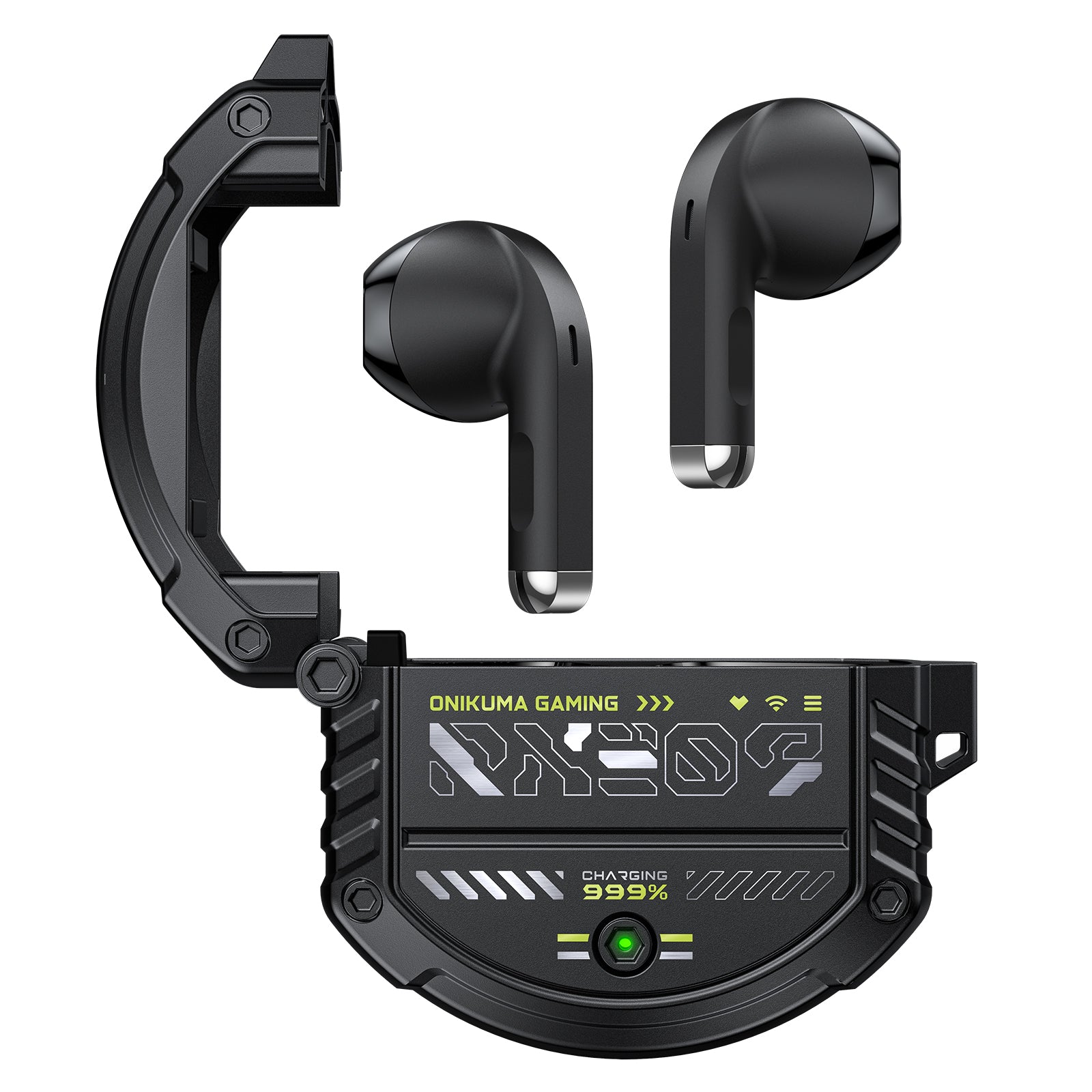ONIKUMA T309 Wireless Bluetooth Gaming Headset with Noise Cancellation - High Sensitivity Mechanical Earphones for PC, PS5, Xbox & Mobile Gaming