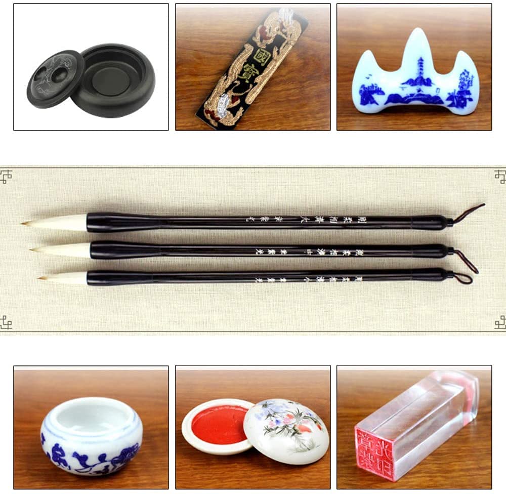 Chinese Calligraphy Brush Pens Set - Traditional Watercolor & Drawing Calligraphy Supplies for Beginners - Perfect Gift for Students - Ideal for Calligraphy Practice, Art Projects, and Creative Lettering
