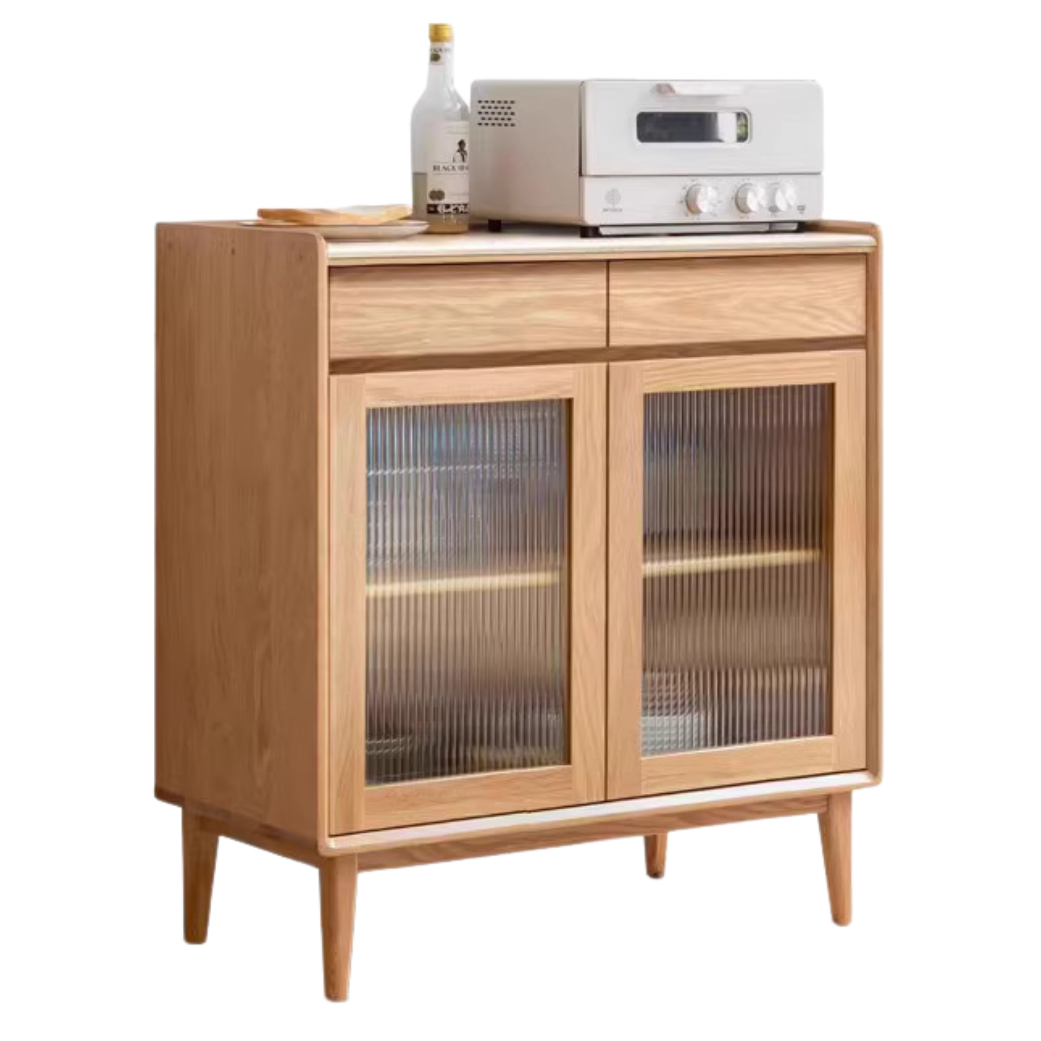 39.4x15.7x37 inch / 100x40x94сm / Natural wood color / rock board sideboard