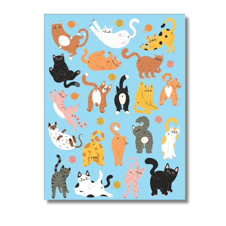 500 Piece Cat Butts Jigsaw Puzzle - Fun Animal Puzzle for Adults & Kids - Perfect for Family Game Night & Relaxation