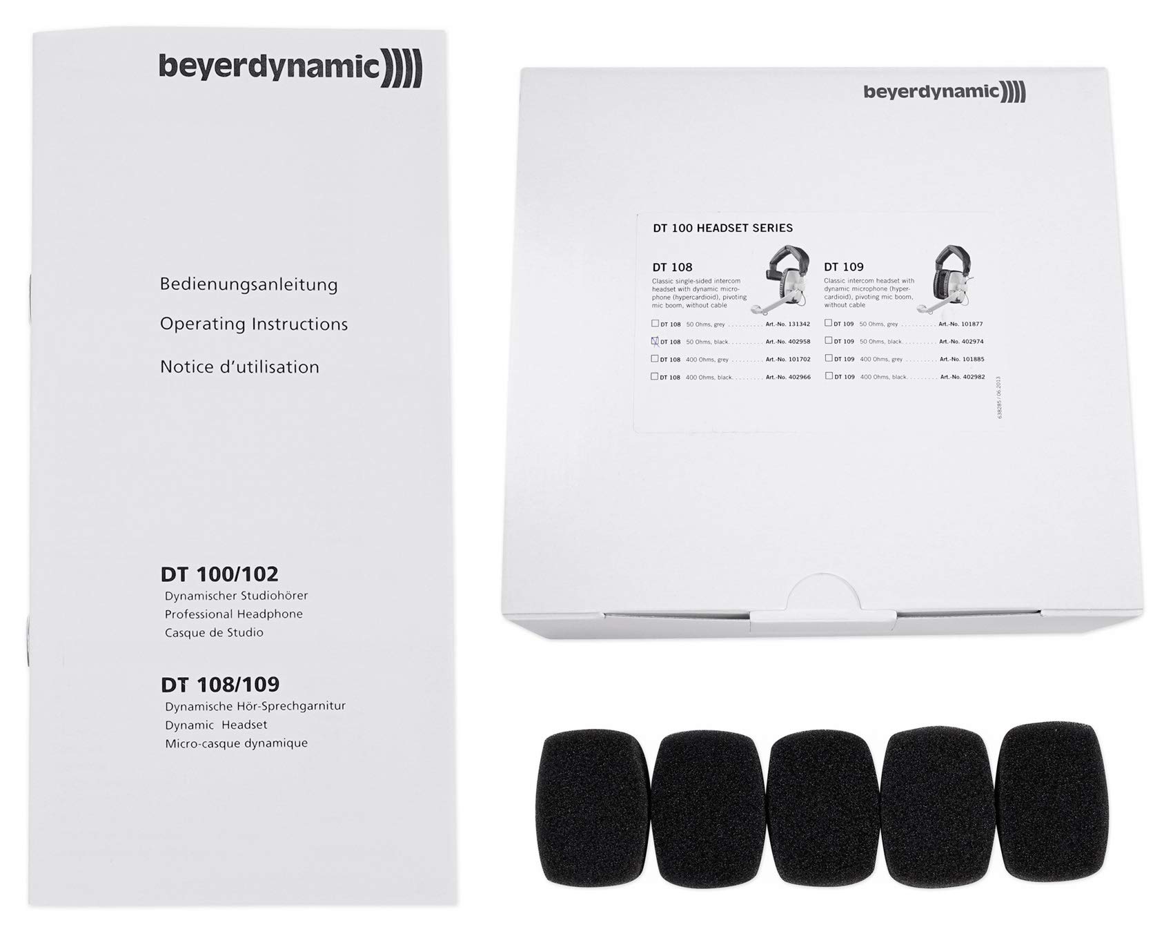 Beyerdynamic DT 108 50 Ohm Professional Single-Ear Broadcast Headset with Microphone & AKG K72 Closed-Back Studio Headphones with 40mm Drivers - Perfect for Podcasting, Broadcasting & Music Recording