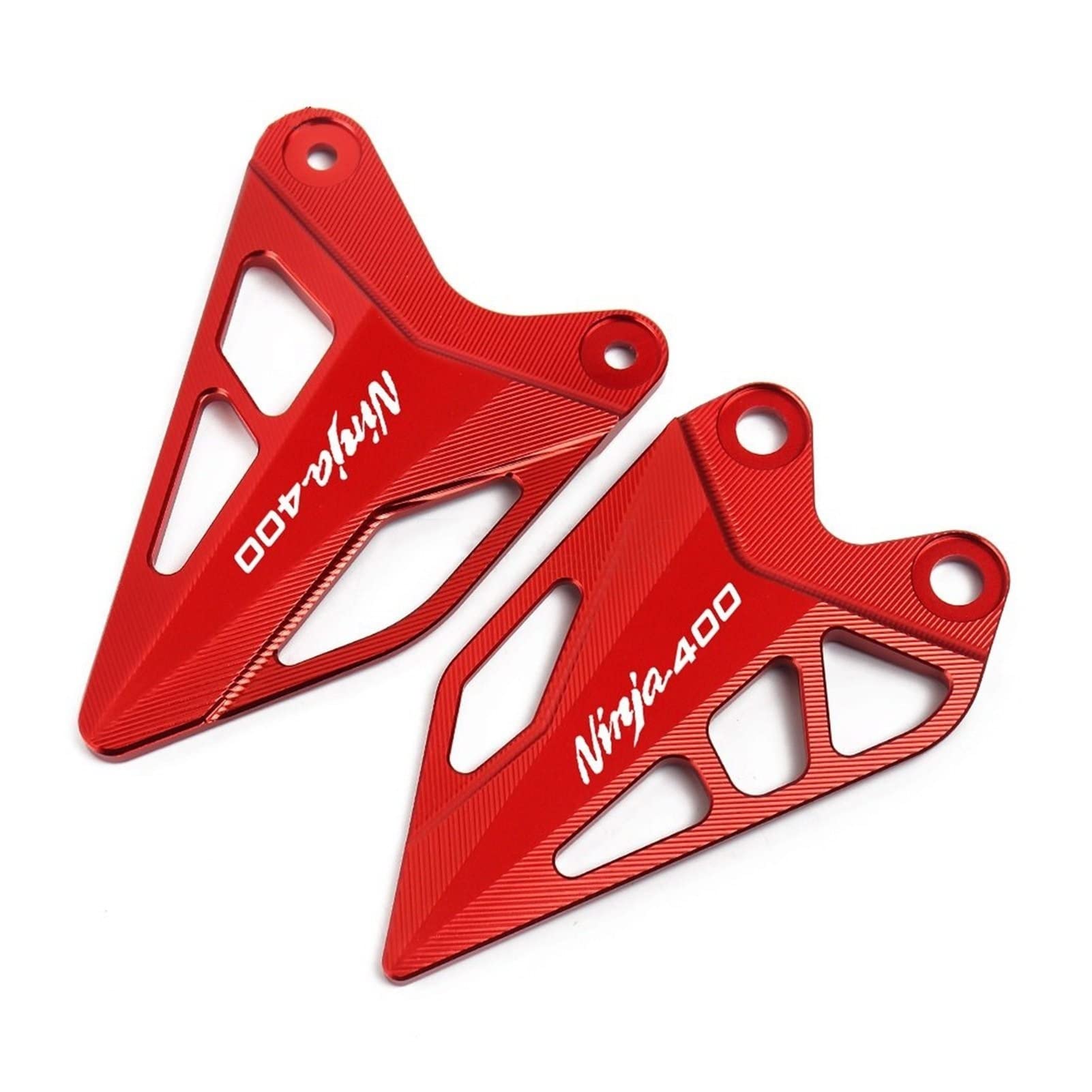 Kawasaki Z400 Ninja 400 Motorcycle Foot Pegs & Heel Guards - Red Rear Footrest Protector for Enhanced Safety & Comfort | Perfect for Street Riding & Long-Distance Touring