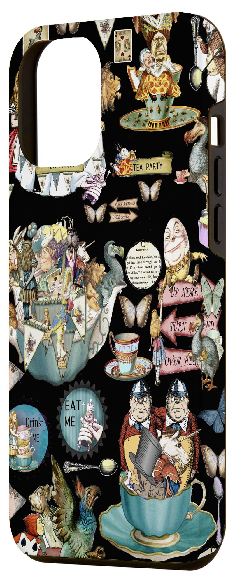 iPhone 12 Pro Max Case - Alice in Wonderland Collage Design | Protective Phone Cover for iPhone 12 Pro Max | Perfect for Disney Fans, Book Lovers & Fantasy Enthusiasts