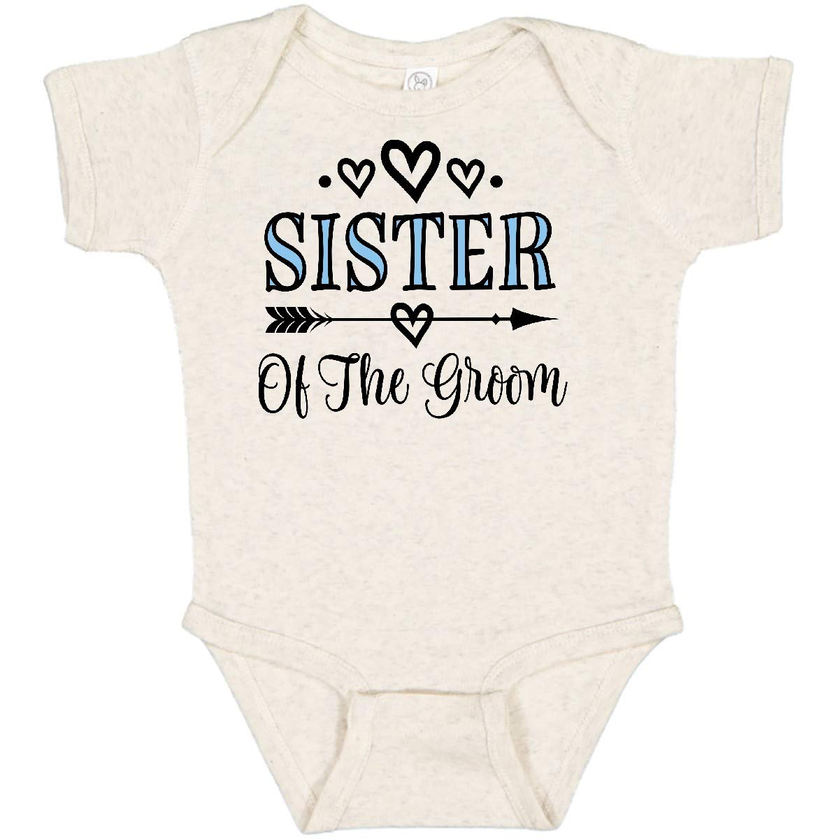 Inktastic Sister of The Groom Wedding Party Baby Bodysuit - Cute Outfit for Bridal Shower, Baby Shower & Family Events - Soft Cotton Infant Onesie for Special Occasions