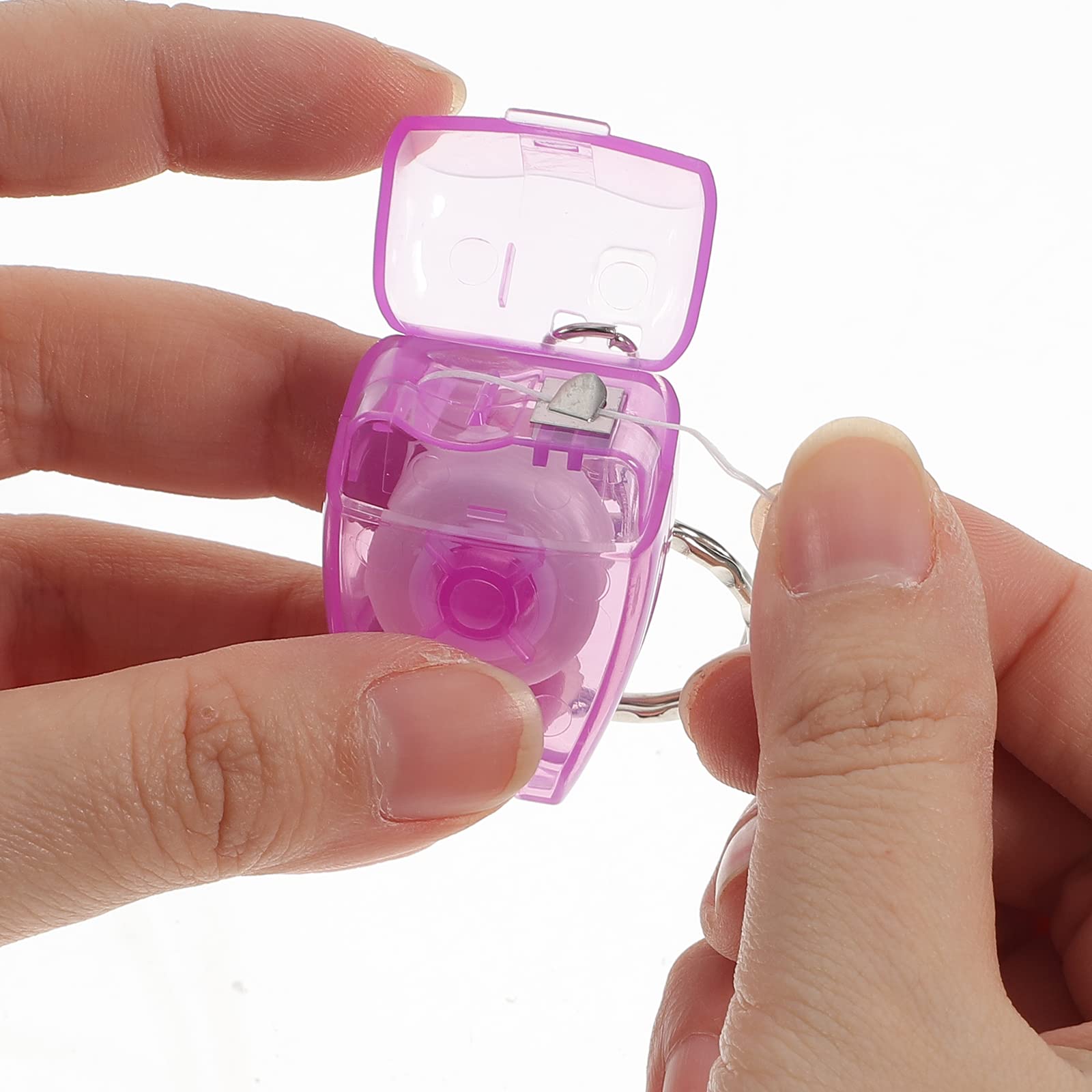 Healifty Mini Dental Floss Picks Keychain - 5 Pack Portable Teeth Cleaners for Home, Office & Travel - Perfect for On-the-Go Oral Care