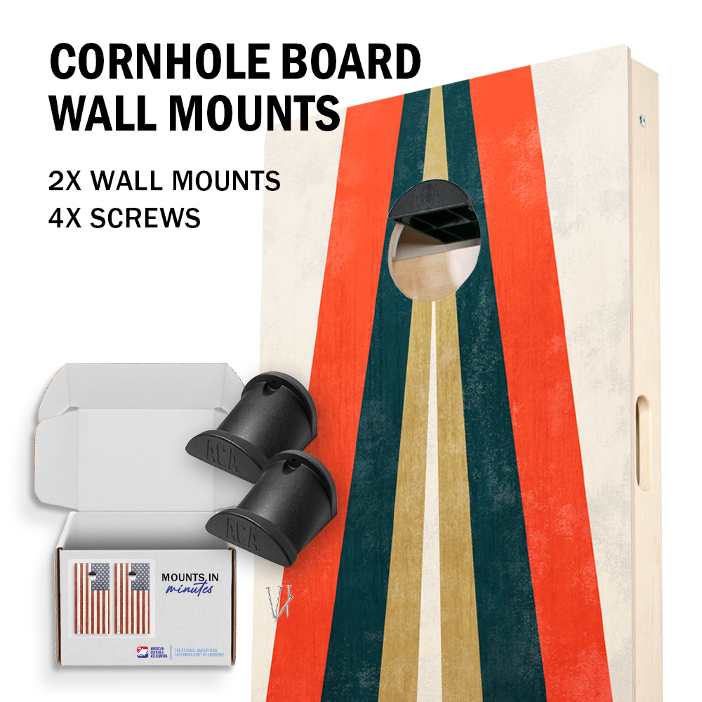 Premium Cornhole Board Wall Mounts - Heavy Duty Hooks for Indoor & Outdoor Storage - Perfect for Game Room, Garage, and Backyard Organization