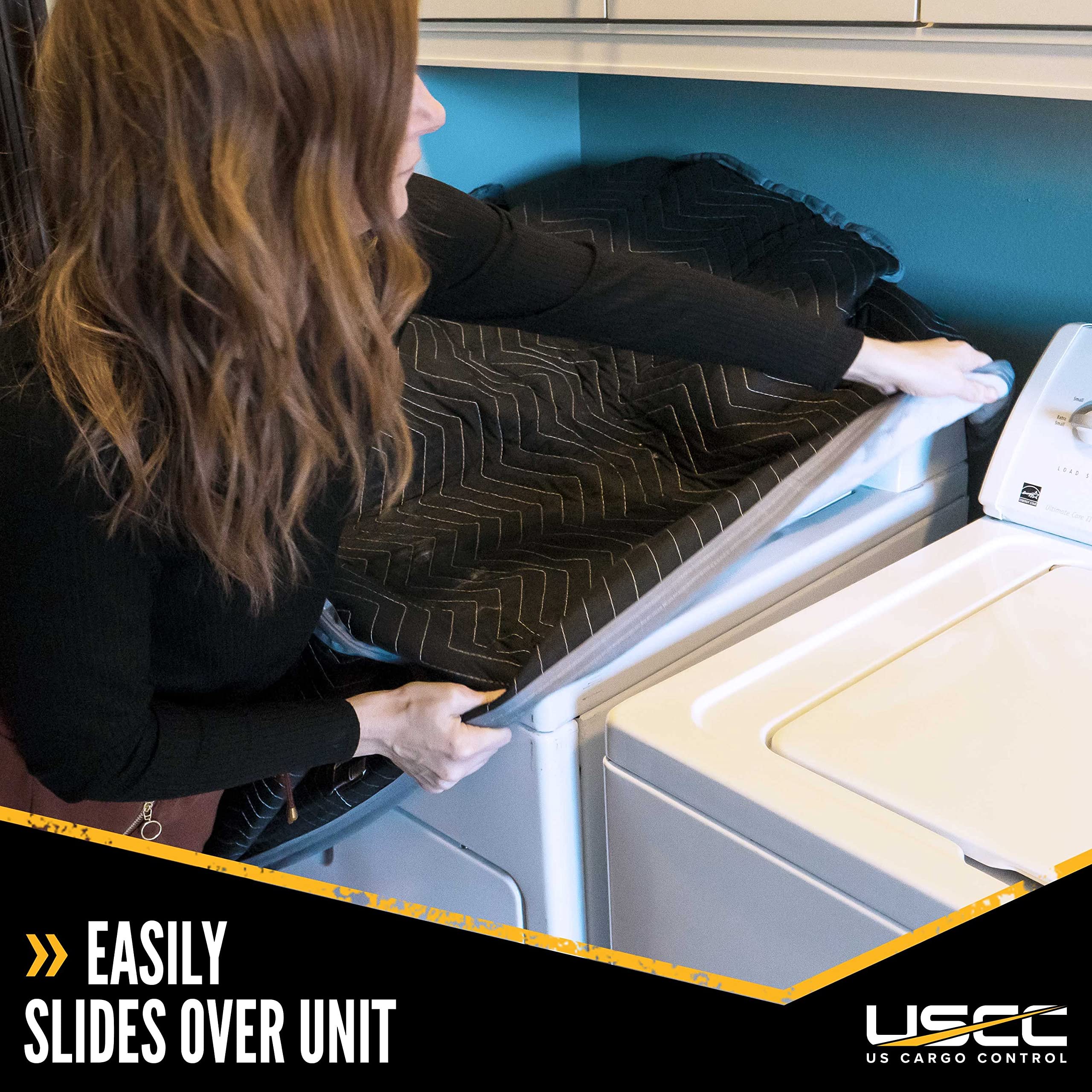 Quilted Washer Dryer Covers 30x46 (2-Pack) - Moving & Storage Furniture Pads for Appliances