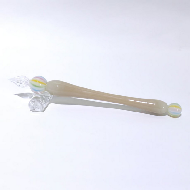 Japanese Glass Dip Pen - Candy & Light Brown Colors, Perfect Calligraphy Writing Tool for Artists, Writers & Lettering Enthusiasts | Ideal for Journaling, Sketching & Creative Gift Giving
