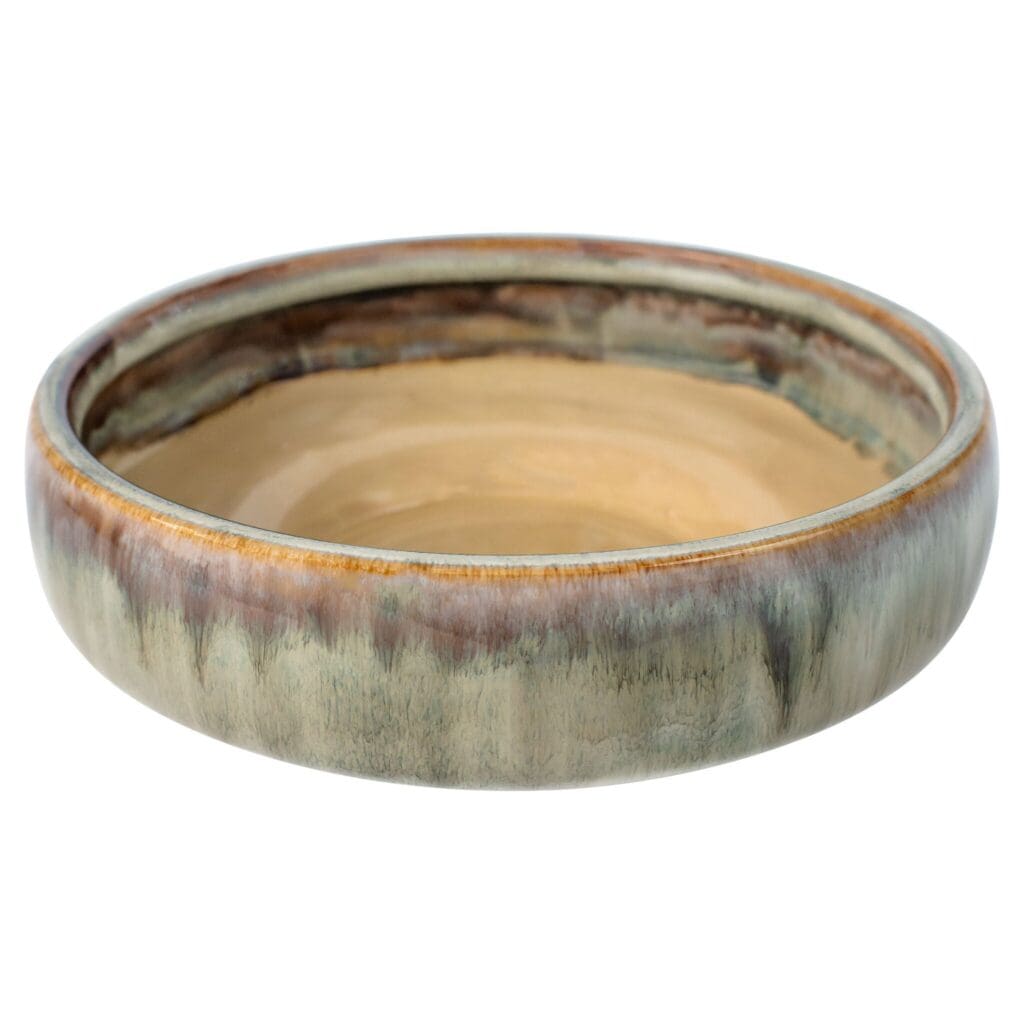 Cyan Design 11773 Elevated Bowl in Cascade Mocha - Low Profile Modern Serving Bowl for Salads, Fruits, and Desserts - Perfect for Dining Tables, Kitchen Countertops, and Entertaining
