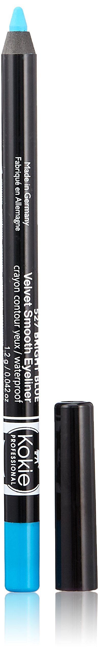 Kokie Cosmetics Waterproof Velvet Smooth Eyeliner Pencil - Bright Blue (0.042 oz) | Long-Lasting, Smudge-Proof Eye Makeup for Day & Night Looks