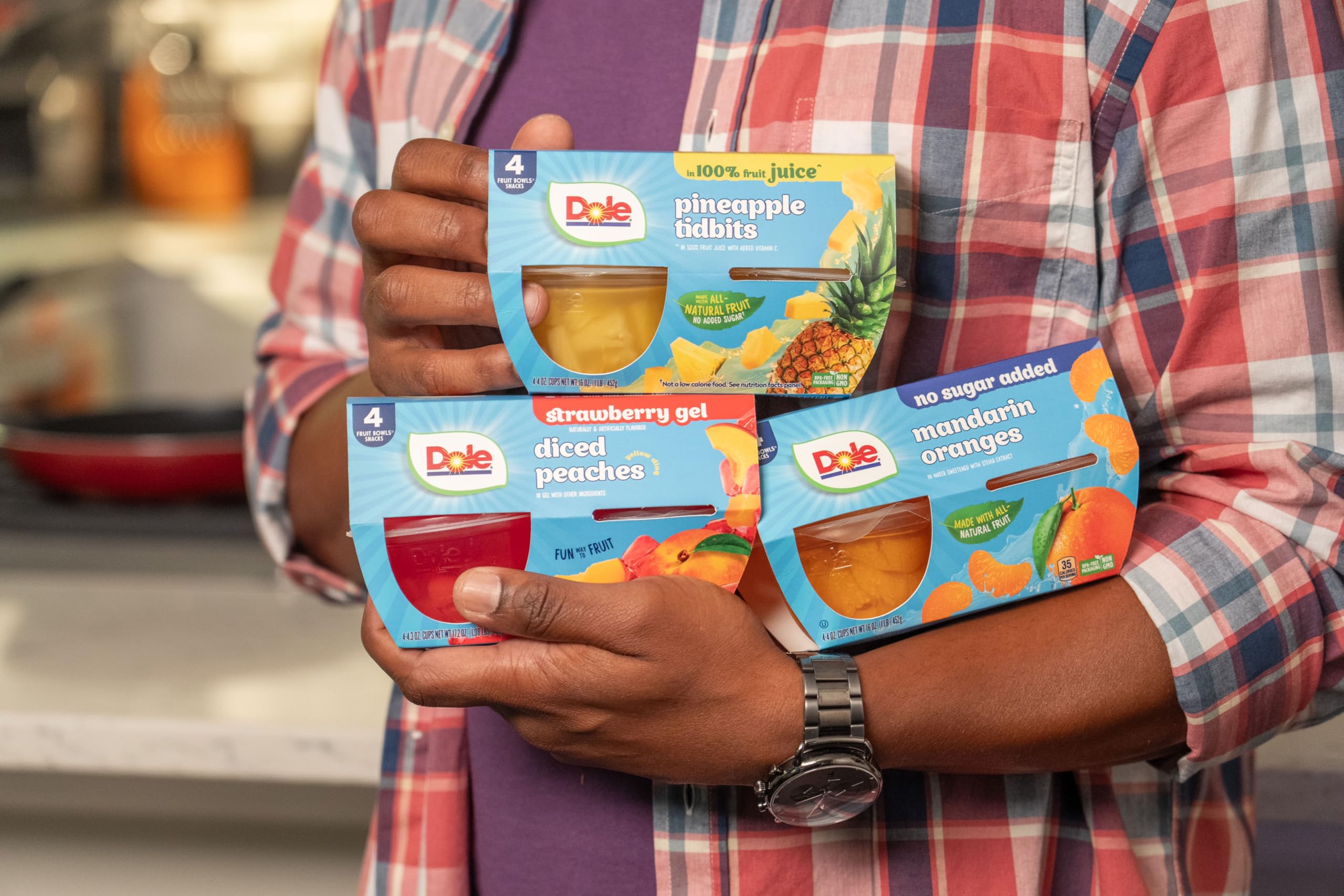 Dole Fruit Cups Variety Pack - Diced Peaches, Mandarin Oranges & Mixed Fruit in Gel - 4.3 oz (12 Pack) | Healthy Snacks for Kids Lunch Boxes, Office Break & On-the-Go Nutrition