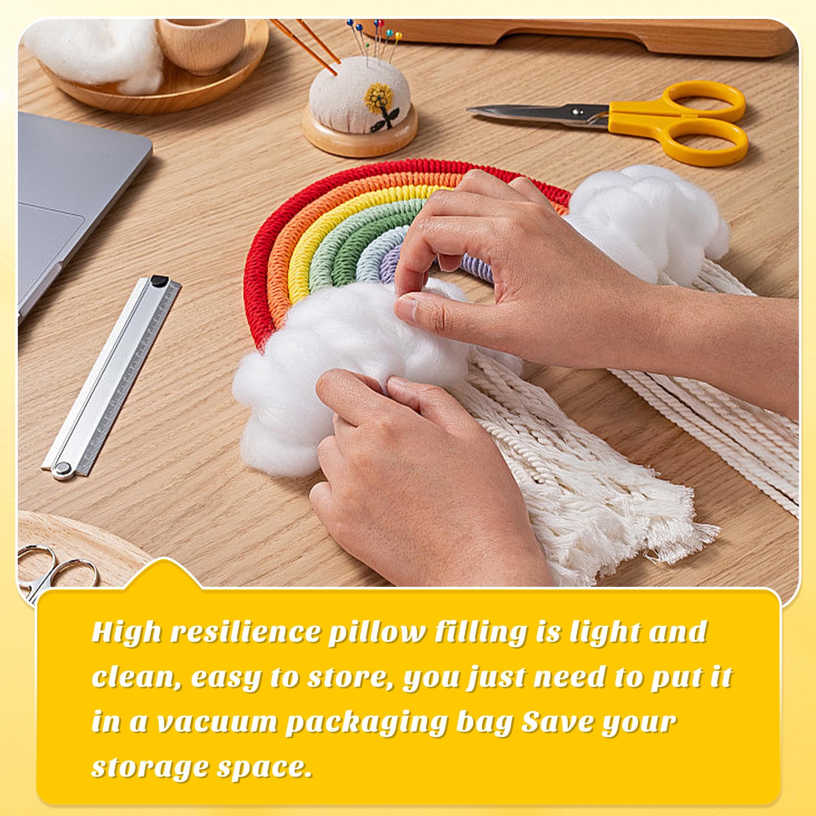Polyester Fiberfill Stuffing 700g for Pillows & Stuffed Animals - DIY Craft & Home Decor