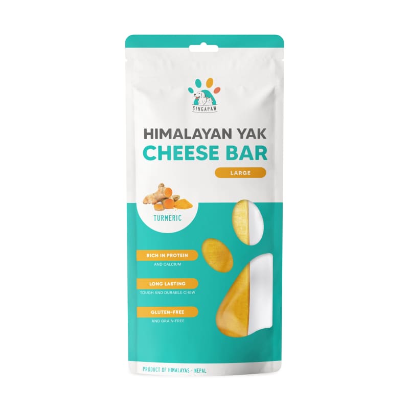 Premium Himalayan Yak Cheese Dog Chew with Turmeric - Natural Dental Treat for Small, Medium & Large Dogs - Long-Lasting Chew for Puppies & Adult Dogs - Perfect for Training, Teething & Anxiety Relief