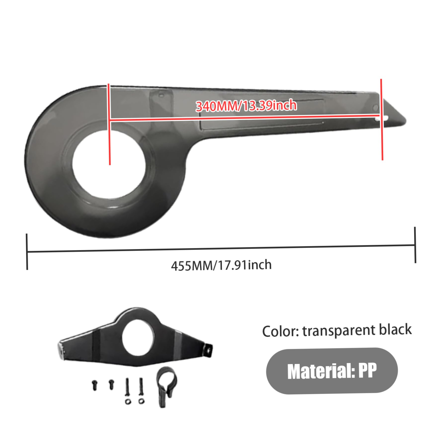 Universal Bike Chain Cover Guard for 32-36 Teeth - Durable Transparent Black Bicycle Chain Protector for Kids & Adults - Perfect for Mountain Bikes, Road Bikes & Commuter Cycling Accessories