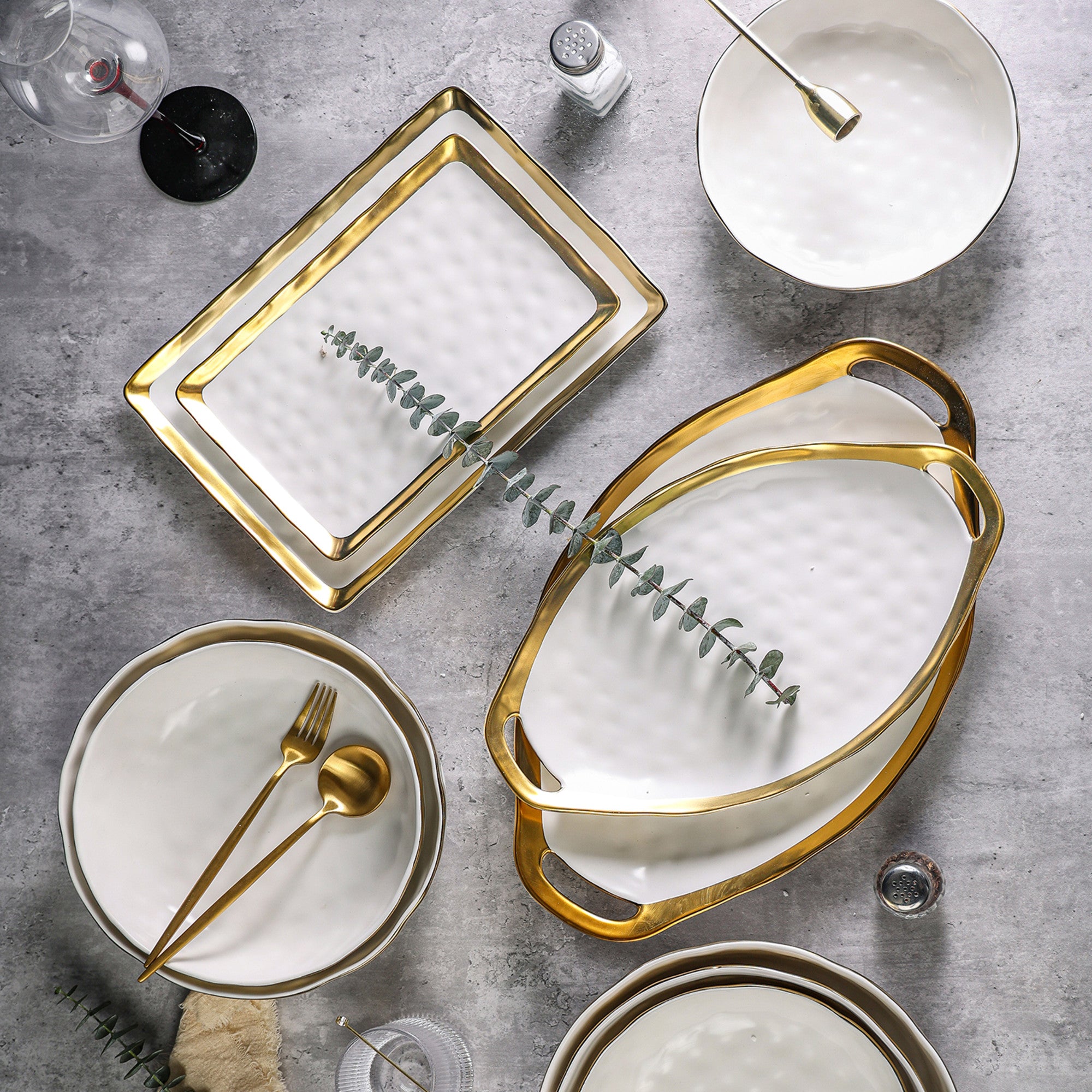 Florian Porcelain Dinner Plates Set - 12-Piece White Fine China for Formal Dining & Special Occasions