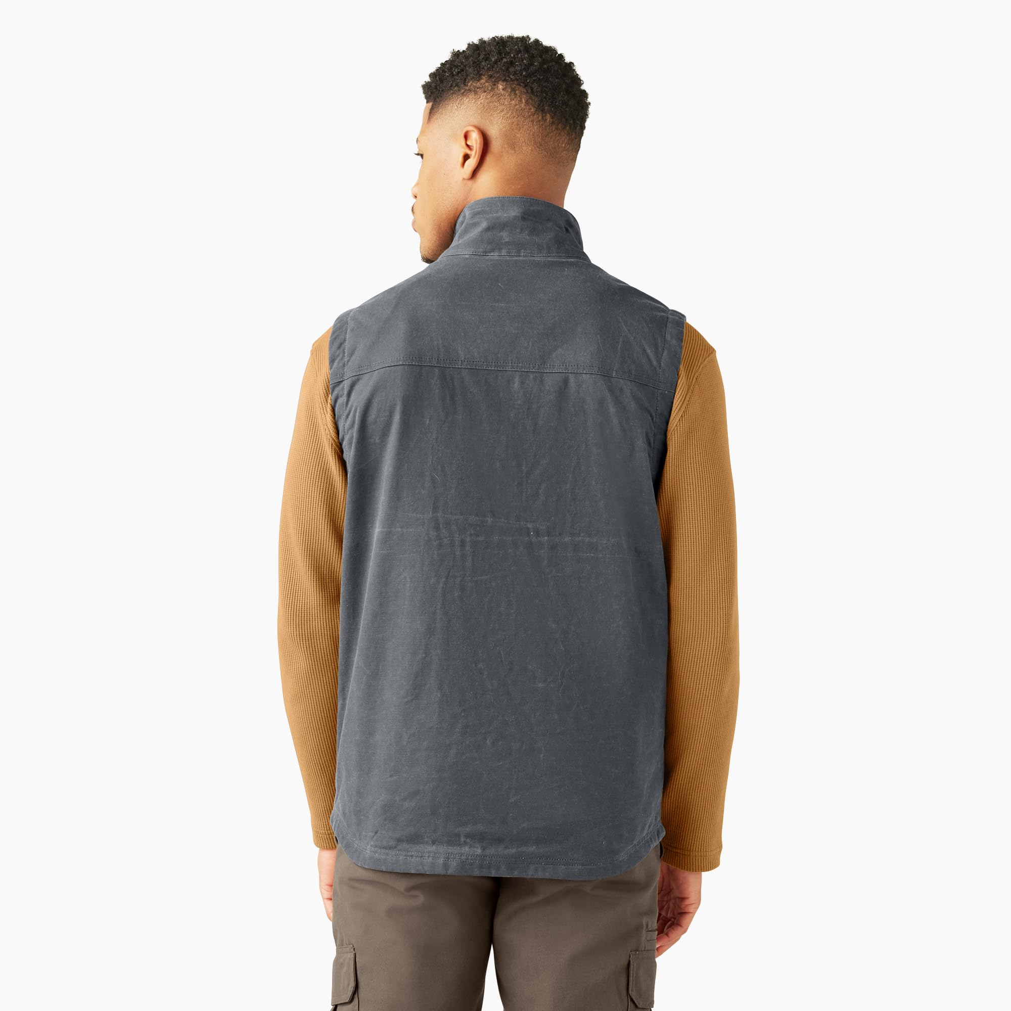 Dickies Men's Waxed Work Vest - Durable Water-Resistant Utility Vest for Outdoor Work, Hiking & Casual Wear