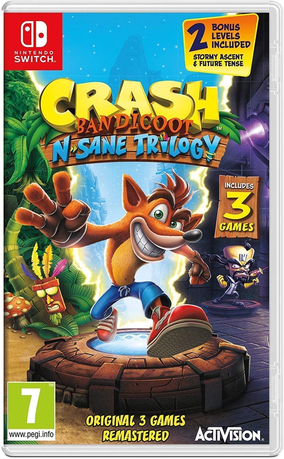 Crash Bandicoot N. Sane Trilogy for Nintendo Switch - Classic Platformer Game Bundle with HD Graphics | Perfect for Family Game Nights & On-The-Go Gaming