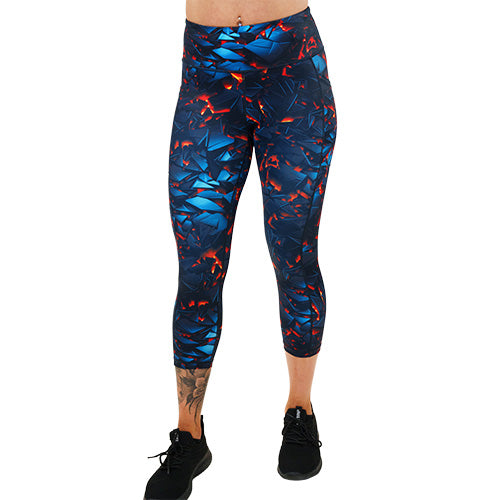 Lava Print Leggings for Women - Trendy & Comfortable Workout Pants for Yoga, Running & Gym - Fun The Floor Is Lava Inspired Design