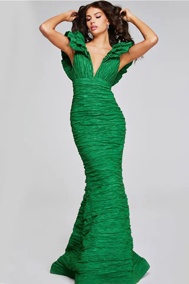 Jovani 40044 Elegant Evening Dress for Women - Perfect for Prom, Wedding & Formal Events | Long Sleeve A-Line Gown with Beading Details