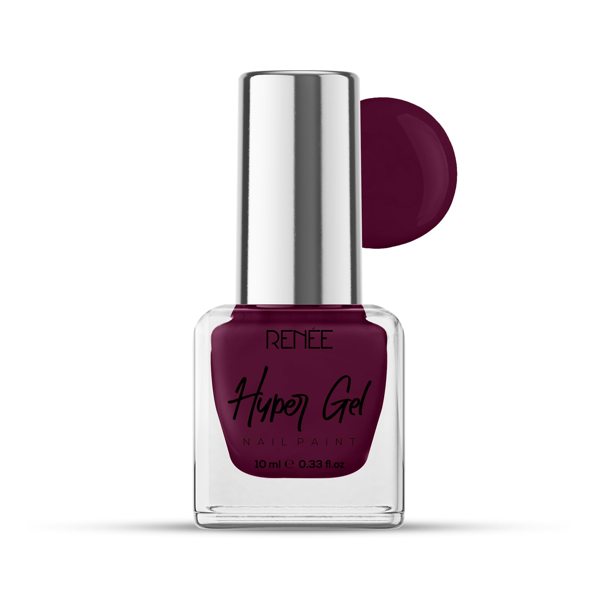 RENEE Hyper Gel Nail Polish - French Plum 10ml | Quick Drying, High Shine, Long Lasting & Chip Resistant | Vegan, Acetone & Paraben Free | Perfect for Manicures, Pedicures & Nail Art Designs
