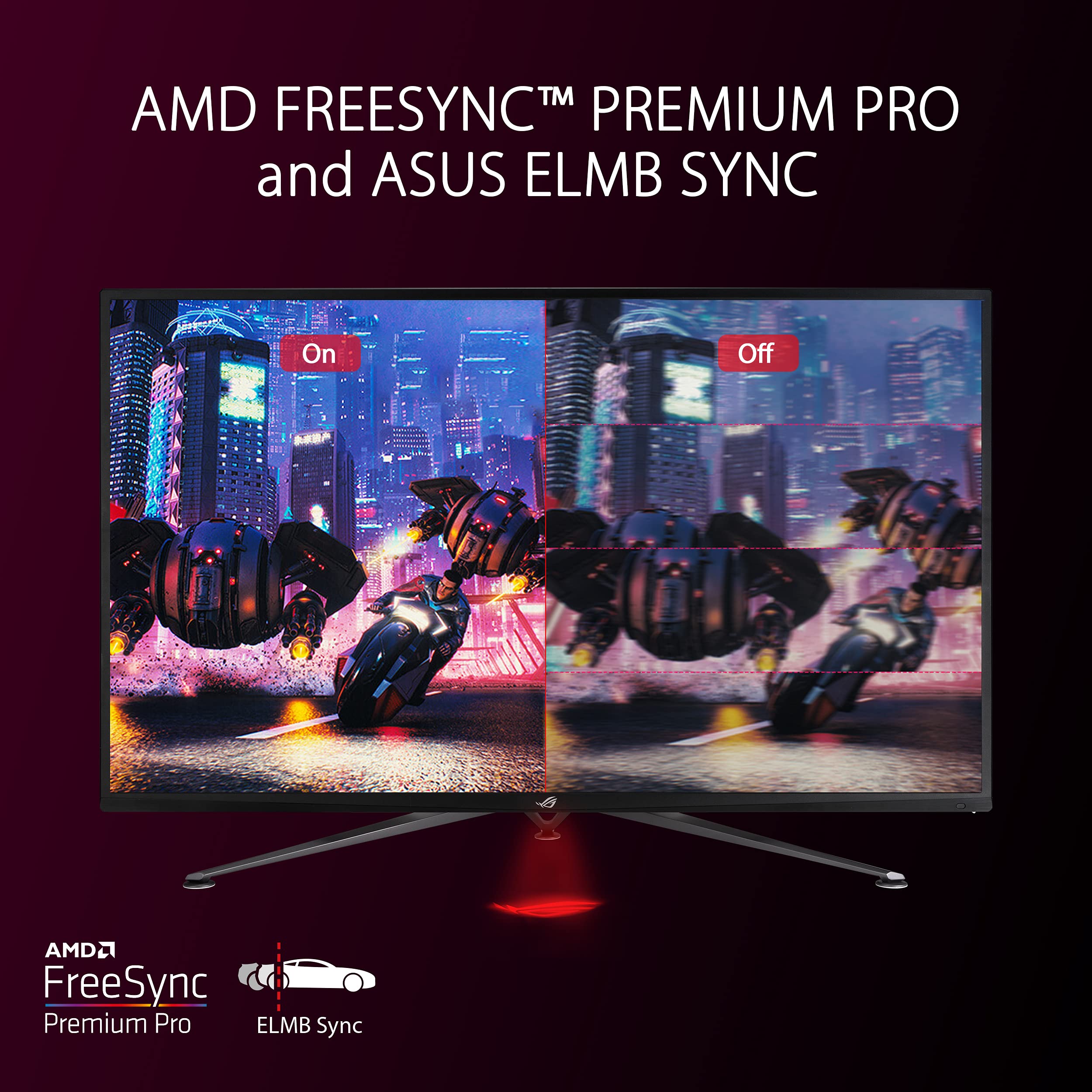ASUS ROG Strix XG43UQ 43-Inch 4K UHD Gaming Monitor - 144Hz Refresh Rate, 1ms MPRT, FreeSync2 HDR, DisplayHDR 1000, DSC, VA Panel, 16:9 Aspect Ratio, 3840x2160 Resolution, DisplayPort & HDMI 2.1 - Perfect for Competitive Gaming, Streaming & Professional Content Creation